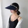 Sombrero de Paja con Parte Superior Abierta Gorra de Pato para Mujer Verano Viajes Exterior Sol Playa Ocio Versátil Sombrero de Protección Solar Venta al por Mayor