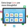 C 10.1 polegadas Máquina de Aprendizagem Estéreo Bluetooth Base de Música Dança Quadrada para Idosos Tablet de Áudio
