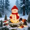 Nuevos Adornos de Muñeco de Nieve de Resina Atmósfera del Hogar Manualidades Navideñas Adornos para Mesa de Fiesta