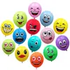 Balões de Látex Coloridos Mistos de 12 polegadas com Expressões, Balões de Barraca, Layout para Festa de Aniversário Infantil, Balões de Desenho Animado, Atacado