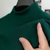 Camiseta de manga larga de forro polar doble cara transfronteriza para hombre, otoño e invierno, con forro de forro polar añadido para mayor calidez, diseño de cuello medio, camiseta interior para hombre