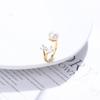 Anillo Abierto de Circonita Cuadrada de Perla Natural Anillo Elegante Niche para Mujer Estilo Lujo Accesible de Alta Gama Anillo Personalizado para Dedo Índice