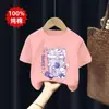 Camiseta de Manga Corta de Verano Algodón Puro 2026 Nuevo Estilo Moda Infantil Camiseta de Verano para Niñas Estilo Coreano Tops de Moda para Niñas