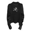 Moda Subcultural de Primavera y Verano Camiseta Gótica de Manga Larga Personalizada con Cuello Redondo con Retazos Casual Estilo High Street Ins Suéter