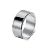 Qianfeng Anillo Giratorio Suave de Venta Caliente Europea y Americana Acero de Titanio Chapado en Oro al Vacío Grabado Láser Joyería de Mano para Aliviar la Ansiedad