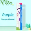 Raspador de lengua para venta al por mayor transfronteriza en tarjeta blíster limpiador de recubrimiento lingual artefacto para raspar la lengua para eliminar el mal aliento cuidado bucal limpieza