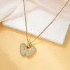 Amazon Transfronterizo Zircón 26 Letras Inglesas Acero de Titanio Collar Temperamento Femenino Estilo Europeo y Americano Colgante de Collar Fábrica Outlet