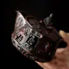 Bule Portátil de Argila Roxa Dunhuang, Bule Retrô Estilo Chinês para Preparo de Chá, Adequado para Casa e Escritório, Conjunto de Chá Kung Fu, Bule de Cerâmica, Item de Presente