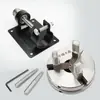 Mandril de tres garras autocentrante para apretar pulseras 50 65 80 Mandril para carpintería Torno en miniatura Cuentas de oración Punzón central redondo Pulido de jade