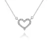 Collar de plata de ley S925 con forma de corazón y diamantes para mujer, estilo ins, lujo ligero, nicho, cadena para la clavícula de alta calidad para novia en Qixi