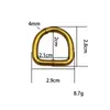 Ventas directas de fábrica hebilla en forma de D accesorios de hardware para maletas hebilla metálica semicircular en forma de D en stock venta al por mayor hebilla en forma de D de aleación transfronteriza