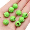 Cuentas de Bolas Acrílicas Cuentas de Bolas de Béisbol Fútbol Pulsera Cuentas de Rugby Cadena para Teléfono Móvil DIY Cuentas con Números y Letras de Billar