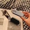Pente Pequeno Fofo Integrado com Massagem e Almofada de Ar Pente Mini Espelho de Maquiagem Portátil Dobrável Pente com Almofada de Ar e Espelho