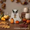 Decorações de fantasma de madeira em camadas 2D Enfeites de mesa de Halloween enfeites decorativos de fantasma de bruxa aconchegantes e assustadores