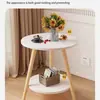 Mesa redonda pequeña, mesa de centro, uso simple en sala de estar del hogar, mesa auxiliar para sofá, mesita de noche de dormitorio, mesa de balcón mini minimalista creativa
