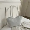 Bolsa Tote Grande de Textura Trançada Estilo Europeu Bolsa Simples Versátil de Ombro Único Bolsa de Mão Retro para o Dia a Dia Feminino