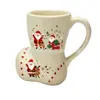Taza de Cerámica con Forma de Bota Navideña Nueva Creativa Regalo de Navidad Taza de Café de Cerámica Taza Completa de Flores Personalizada