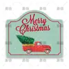 Latão de Natal Quadrado com Arco Superior Estilo Americano Pintura Metal Retrô Envelhecido Aço Laminado a Frio Placa Suspensa Pintura Decorativa para Casa Restaurante