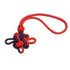 Nudo Chino de Dos Colores con Borla Doble Colgante Nudo Propicio Cuerda de Mango Adorno Accesorio Borla Regalo DIY Colgante para Coche