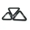Nuevo anillo triangular colgante pintado de negro mate decoración de ropa hebilla de anillo ajustable DIY hecho a mano taladro de metal