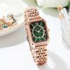 Reloj Goldie para mujer, estilo vintage, de acero, con esfera pequeña, moderno, cuadrado, de cuarzo, resistente al agua y con temperamento a prueba de viento.