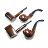 Pipa de Ébano Estilo Mixto Mango Curvo Recto Flauta de 9 mm Flauta de 3 mm Accesorios para Boquillas de Cigarrillo para Hombre