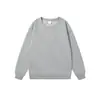 Sudadera unisex de algodón mezclado de doble cara, cuello redondo, color sólido, estilo europeo y americano, corte holgado, manga larga, casual, estilo coreano, para parejas