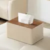 Caja de Pañuelos Lateral de Dos Compartimentos Caja de Almacenamiento al por Mayor Caja de Pañuelos para Hotel de Negocios Restaurante Se Puede Imprimir con Logo Publicitario Caja de Pañuelos de Papel