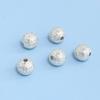 Plata Pura 999 Cuentas Sólidas de Plata con Patrón para Ensartar DIY Cuentas de Cristal Cuentas de Oración Budista Cuentas Espaciadoras