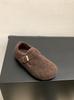 Zapatos Birkenberg con suela gruesa y forro de felpa para otoño e invierno zapatos de mujer 2024 nuevos versátiles cálidos zapatos de algodón peludos zapatos Birkenberg de una sola capa