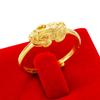 Nuevo anillo de apertura de gato KT de dibujos animados para mujer con galvanoplastia de oro de 24k anillo abierto fabricantes de oro de arena de Vietnam al por mayor