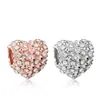 Huiyue dois tons ouro rosa brilhante Diamante Amor furo grande acessórios de pulseira de contas fabricantes de contas atacado
