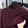 Suéter Masculino de Lã Puyuan 100% Lã Pura Gola Alta Meia Outono/Inverno Estilo Aconchegante Quente Casual Camada Base Tricô Masculino