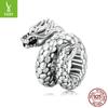 Plata Ziyun plata de ley 925 vintage Dragón diy cuentas sueltas estilo chino textura accesorios de joyería con cuentas BSC546