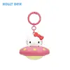 Colgante Iluminado Auténtico Serie Familiar UFO de Sanrio Hello Kitty Cinnamoroll Decoración para Bolso Llavero