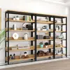 Gabinetes de Exhibición Multifuncionales, Estanterías para Centros Comerciales, Estantes de Almacenamiento, Vitrinas de Exhibición de Productos, Gabinetes de Isla de Combinación Libre para Tiendas de Zapatos y Supermercados