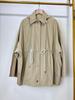 T*T Principios de Otoño Nuevo Nicho Escandinavo Estilo Simple Chaqueta Corta con Capucha y Cordón Ajustable Holgada Casual Cortavientos para Mujer