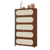 Gabinete Retro Simple Estante de Almacenamiento de Piso Sala de Estar Hogar Estantería a Prueba de Polvo Gabinete de Almacenamiento Multicapa Gabinete de Pared