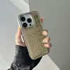 Capa de Celular Colorida com Padrão de Couro de Crocodilo Galvanizado Adequada para Apple 17 Promax Tendência 16 Cobertura Total 15 Anti-Queda 14/13