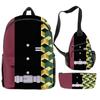 3D Transfronterizo Amazon Animación Gracias Guapo Mochila Escolar Mochila Bolso Cruzado Estuche para Lápices Juego de Tres Piezas Estampado