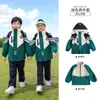 Conjunto de Uniforme Escolar Primario, Uniforme de Clase para Niños de Primavera y Otoño, Uniforme de Otoño Estilo Preppy Británico para Jardín de Infantes, Conjunto de Tres Piezas para Maestro