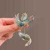Broche Guofeng exquisito de alta gama para mujer, ramillete de fénix esmaltado retro, accesorios de alfiler de traje de lujo de alta gama