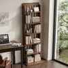 Estantería ajustable, estante de almacenamiento de pie, ahorra espacio, invisible, vertical, estantería para sala de estar en casa, librero estrecho de pared