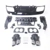 Adequado para 15-21 Mercedes-Benz Classe C Classe modificada AMG C43/C63 lip traseiro lip traseiro escapamento de quatro saídas