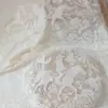 Tela de Cortina Blanca con Adorno de Encaje de Malla Fondo para Fotografía de Bodas Falda para Mesa de Comedor Tela para Ropa