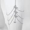 Corrente de Perna Borboleta Puramente Sexy, Estilo Moda Europeu e Americano, Corrente Corporal Tendência e Versátil, Anel de Perna, Corrente de Perna