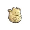 Colgante de Gato de la Suerte Dorado 20Mg Lindo Dibujo Animado Gato Kt Cadena para Teléfono Móvil Llavero Colgante para Bolso Regalo para Amigos