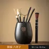 Conjunto de Seis Peças para Cerimônia do Chá, Conjunto de Chá Kung Fu, Acessórios Completos para Cerimônia do Chá, Mesa de Chá, Bandeja de Chá, Xícaras de Chá