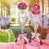 Decoración para Fiesta de San Valentín Transfronteriza Tarjeta para Copa de Vino Decoración de Lugar de Boda Decoración para Vaso de Bebida Enchufe