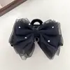 Pinza para el Cabello con Lazo 3D de Organza y Pedrería para Mujer, Exquisita Pinza de Tiburón para el Cabello, Nuevo Modelo 2026, Accesorio para el Cabello de Alta Gama
